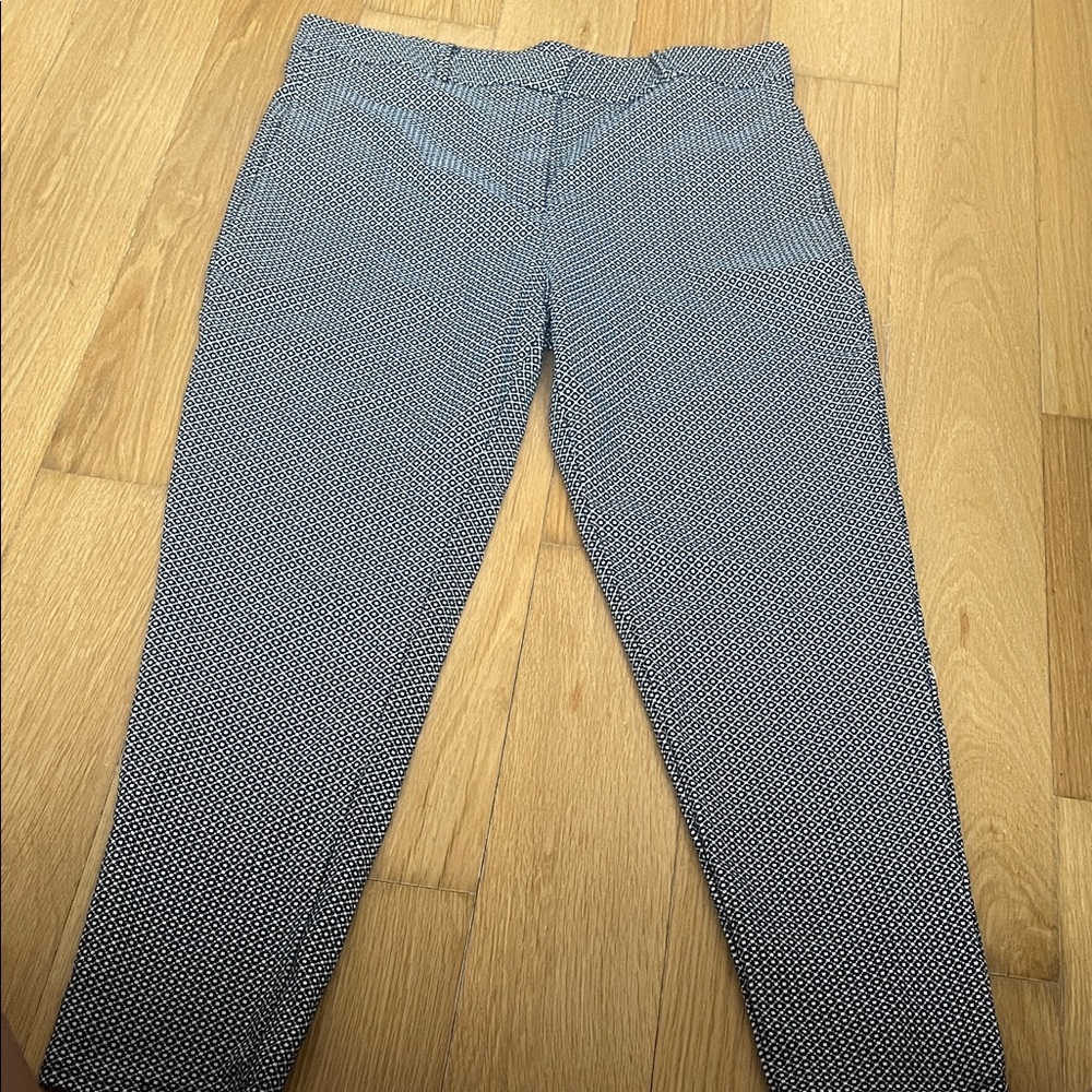 Slim Fit Patterned Pants - Black & White